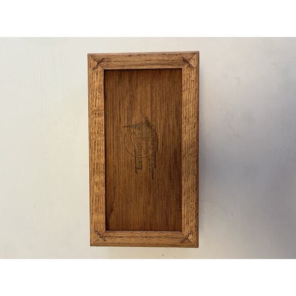 Vtg Tennessee Wood Crafters Oak Keepsake Box Quilted Heart Insert 9” Folk Art - Picture 7 of 14